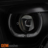Fit [Mono-Eye Technology] 09-18 Ram 1500 2500 3500 Halo LED Blk Smoke Headlights