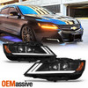 [LED DRL SWITCHBACK] For 2014-2020 Chevy Impala Black Projector Headlight Lamp