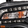 Fit 2011-2014 Chrysler 300 Black Headlights Lights Left+Right Halogen Type 11-14