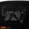 Fits 2000-2004 Toyota Tundra Regular|Access Cab [Black Smoke] Headlights Pair