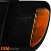 Fits 2000-2004 Toyota Tundra Regular|Access Cab [Black Smoke] Headlights Pair