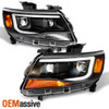 Fits [Black] 2015-2022 Chevy Colorado LED DRL Dual Square Projector Headlights