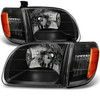 Fits 00-04 Toyota Tundra Regular|Access Cab [Black] Headlights w/ Corner Light