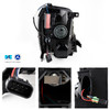 For 07-14 Escalade Black LED DRL Projector Headlight + Dark Red Tail light
