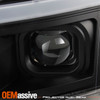 For 07-14 Escalade Black LED DRL Projector Headlight + Dark Red Tail light