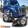 Fit Black 2008-2016 Freightliner Cascadia Halogen Type Left + Right Headlights