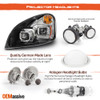 Fit 2008-2017 Freightliner Cascadia Chrome Dual Projector Headlights Replacement