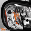 Fit Black 2004-2017 Freightliner Columbia semi-trailer LH & RH Black Headlights