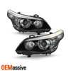 Fit 2008-2010 BMW 5 Series Factory HID AFS Projector Headlights Pair Assembly