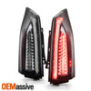For 2013-2018 Cadillac ATS Sedan LED Light Bar Black Tail Lights Brake Lamp Pair