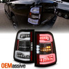For 2019-2022 Ram 1500 [Halogen Type] LED Black Tail Lights w/ Seqential Signal