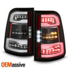 For 2019-2022 Ram 1500 [Halogen Type] LED Black Tail Lights w/ Seqential Signal