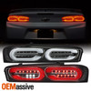 For 16-18 Chevy Camaro Halogen Incandescent Black Tail Lights w/LED Sequential