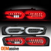 For 16-18 Chevy Camaro Halogen Incandescent Black Tail Lights w/LED Sequential