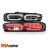For 2016-2018 Chevy Camaro LED Tube Black Tail Lights w/ LED Sequential Signal