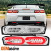 For 16-18 Chevy Camaro Halogen Incandescent Chrome Tail Lights w/LED Sequential