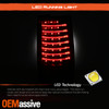 For 2007-2014 Suburban Tahoe Yukon XL Black Tail Light [LED Stripe] Parking Lamp