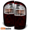 Fits 2004-2006 Tundra Double/Crew Cab Dark Red Tail Lights Brake Lamps Set