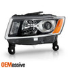 For 2014-2016 JEEP Grand Cherokee Halogen Projector Chrome Headlight Driver Left
