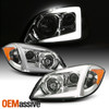 For 05-10 Chevy Cobalt 07-10 Pontiac G5 LED [C-Tube] Projector Chrome Headlights