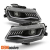 For 2016-2022 Camaro HID/Xenon LED Projector Black Headlight w/Sequential Signal