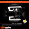 For 2015-2017 F150 Halogen Projector Chrome Headlamp Tube Parking w/LED Low Beam