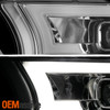 For 2015-2017 F150 Halogen Projector Chrome Headlamp Tube Parking w/LED Low Beam