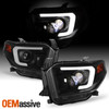 For 2014-2021 Tundra Limited SR SR5 Built-In LED Tube Projector Black Headlights