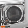 For 11-13 Sequoia Projector Chrome Headlights w/LED Sequential+ Tube DRL Running