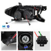 For 16-22 Tacoma SR Projector Black Smoked Headlights LED Tube Sequential Signal