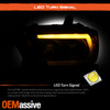 For 16-22 Tacoma SR Projector Black Smoked Headlights LED Tube Sequential Signal