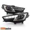 For 2017-2019 Audi A4 S4 [HID/Xenon] LED Bar DRL Projector Chrome Headlight Pair