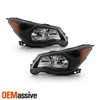 Fit 2014-2016 Subaru Forester OE Halogen Style Pair Black Headlights Replacement
