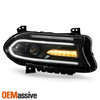 For 15-21 Dodge Charger Black Headlamp Headlight Light Passenger Right 2015-2021