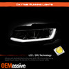 For 14-21 Toyota Tundra Limited SR SR5 LED Quad Projector Black Headlights Pair