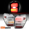 For 10-22 Toyota 4Runner LED Tube Running Chrome Tail Lights w/Sequential Signal
