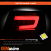 For 08-11 Subaru Impreza WRX Sedan [Full LED] Running Tube Red Tail Lights Pair