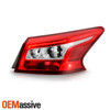 For 2016 2017 2018 Sentra Sedan Chrome Red Clear Tail Lamp Outer Passenger Right