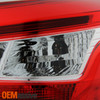 For 2016-2018 Sentra Sedan Chrome Red Clear Tail Brake Light Outer Driver Left