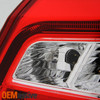 For 2016-2018 Sentra Sedan Chrome Red Clear Tail Brake Light Outer Driver Left