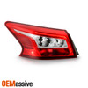 For 2016-2018 Sentra Sedan Chrome Red Clear Tail Brake Lights Outer Pair LH+RH