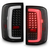 For 2014-2018 GMC Sierra 1500 2500HD 3500HD [C-Tube] LED Black Tail Lights Pair