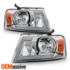 For 2004-2008 Ford F150 [Switchback] LED Signal Chrome Headlights Pair w/ DRL