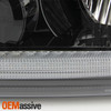Fit 2004-2008 Ford F-150 Switchback LED w/DRL Headlights Pair Housing - Black