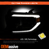 For 2018-2020 Toyota Tundra Pickup w/ DRL LED [Tube Bar] Black Headlights Pair