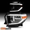 For 2018-2020 Toyota Tundra Pickup DRL Tube Bar LED Chrome Headlight Driver Left