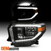 For 2018-2020 Toyota Tundra Pickup w/ DRL LED [Tube Bar] Black Headlight Driver