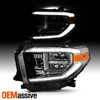 For 2018-2020 Toyota Tundra Pickup [Tube Bar] LED Smoked Chrome Headlight Driver
