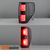 For 2009-2014 Ford F150 Full LED Projector Black Headlights+ LED Tube Tail Light