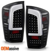 For 2016-2022 Toyota Tacoma Black Tail Light Pair Full LED Signal C-Tube Parking